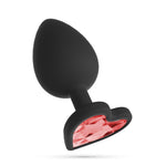 Plug anal regulat Crushious Cuore cu cristale înlocuibile 8cm