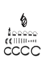 Centură de castitate ManCage Model 24 Neagră 9 cm