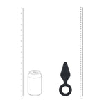 Dop anal din silicon cu buclă Levelz L negru 14 cm