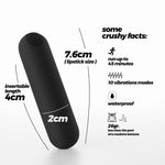 Vibrator mini iMoan Crushious Negru USB 7,6 cm