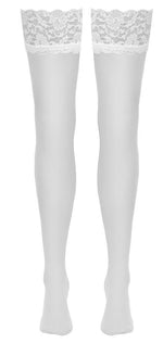 Ciorapi Cottelli LEGWEAR din dantelă albi M 20 den