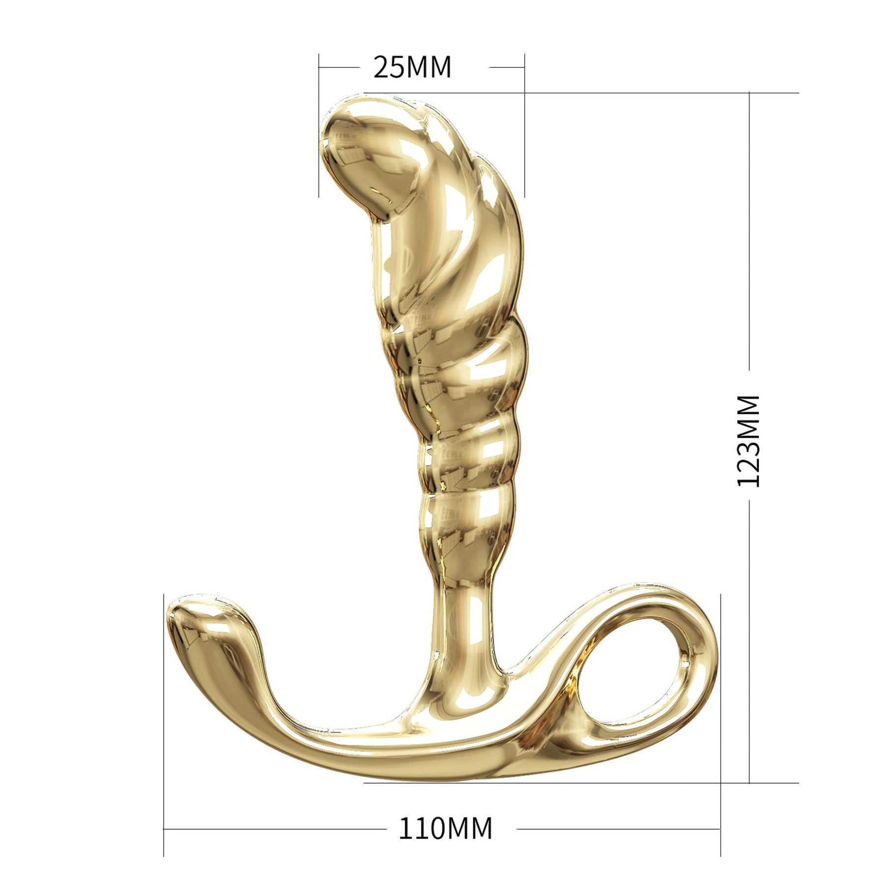 Masaj de prostată Pretty Love Jack din metal auriu