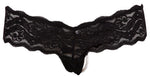 Cottelli LINGERIE tanga cu perle negru S