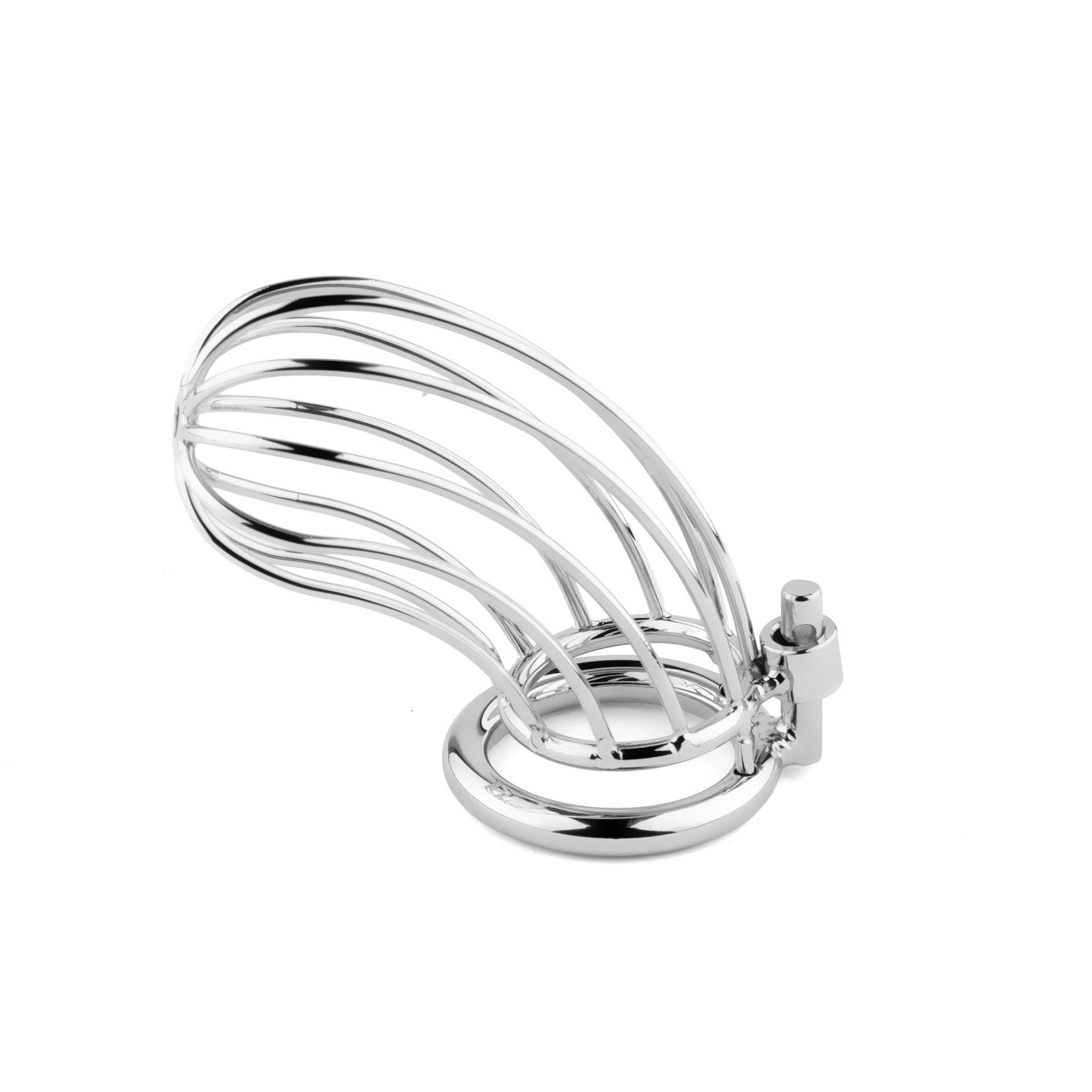 Cușcă pentru penis extinsă din oțel HeavyFun seria B, 15 cm