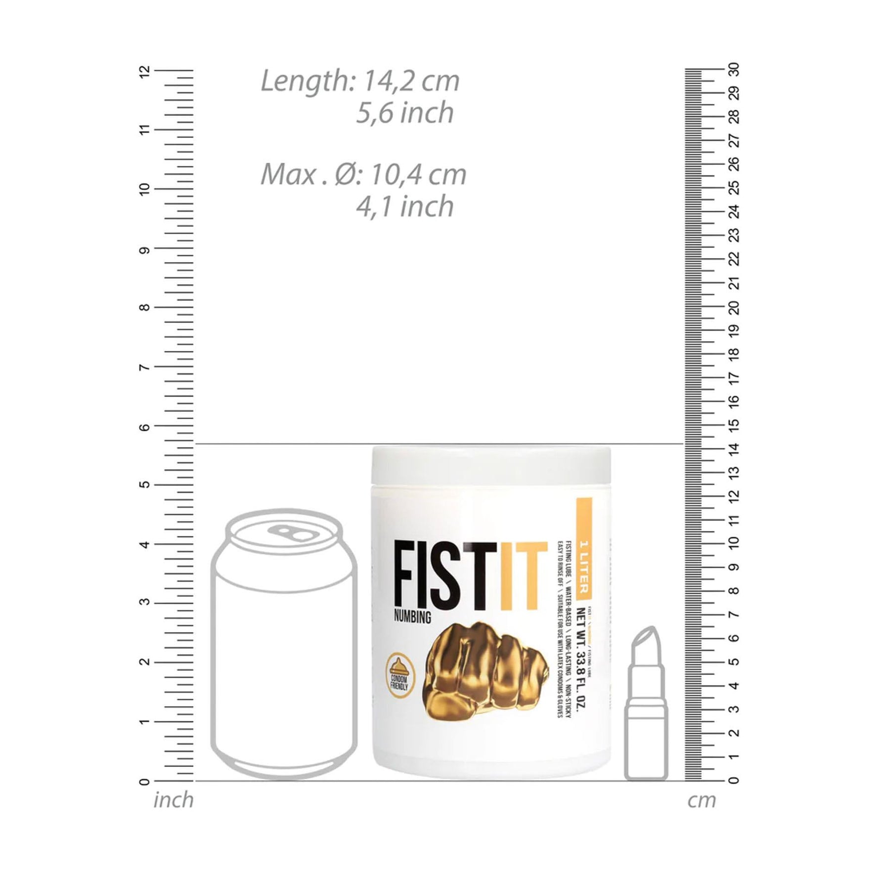 Lubrifiant anestezic pe bază de apă Fist It 1000 ml