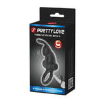 Inel vibrant din silicon Pretty Love, 10 funcții, negru
