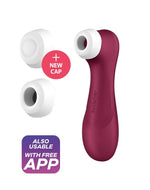Pro 2 Generația 3 cu tehnologie Liquid Air, vibrații și Bluetooth/aplicație, roșu vin