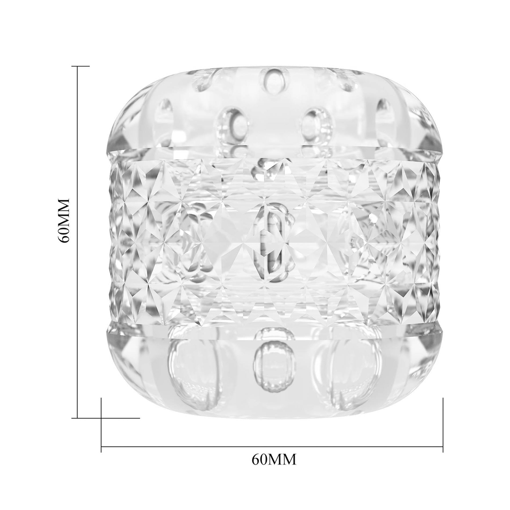 Masturbator cu două capete Pretty Love Crystle transparent
