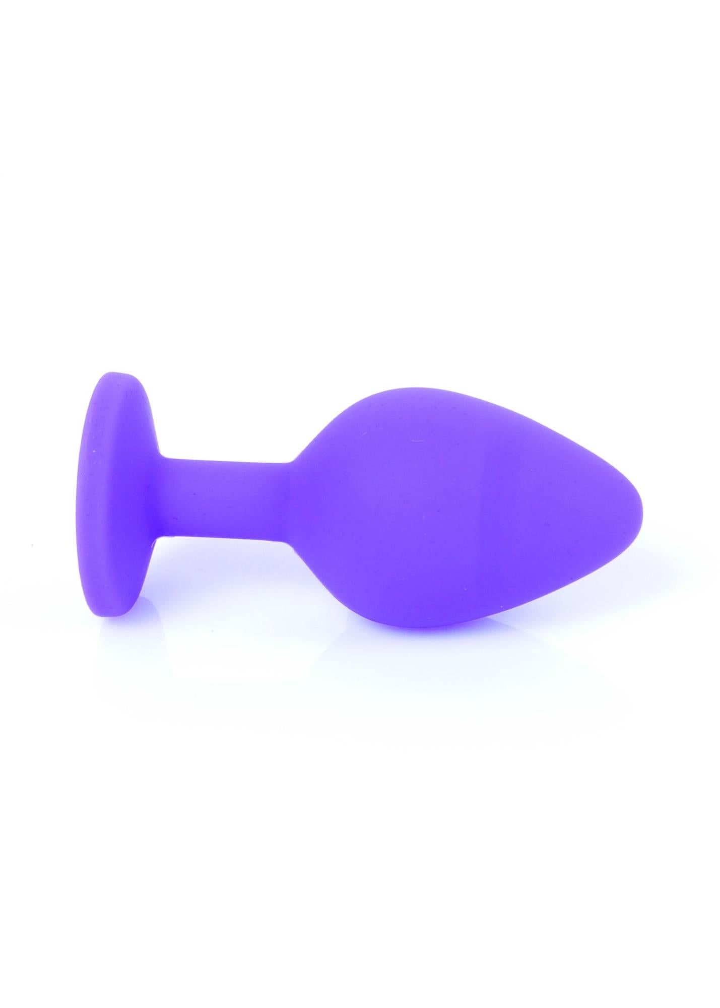 Dop anal din silicon MyLove Toys, violet, mediu, 8 cm