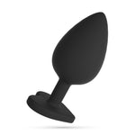 Plug anal din silicon Crushious Cuore mic cu 4 cristale 7cm