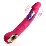 Vibrator Jump-O din silicon negru, realist, USB, impermeabil