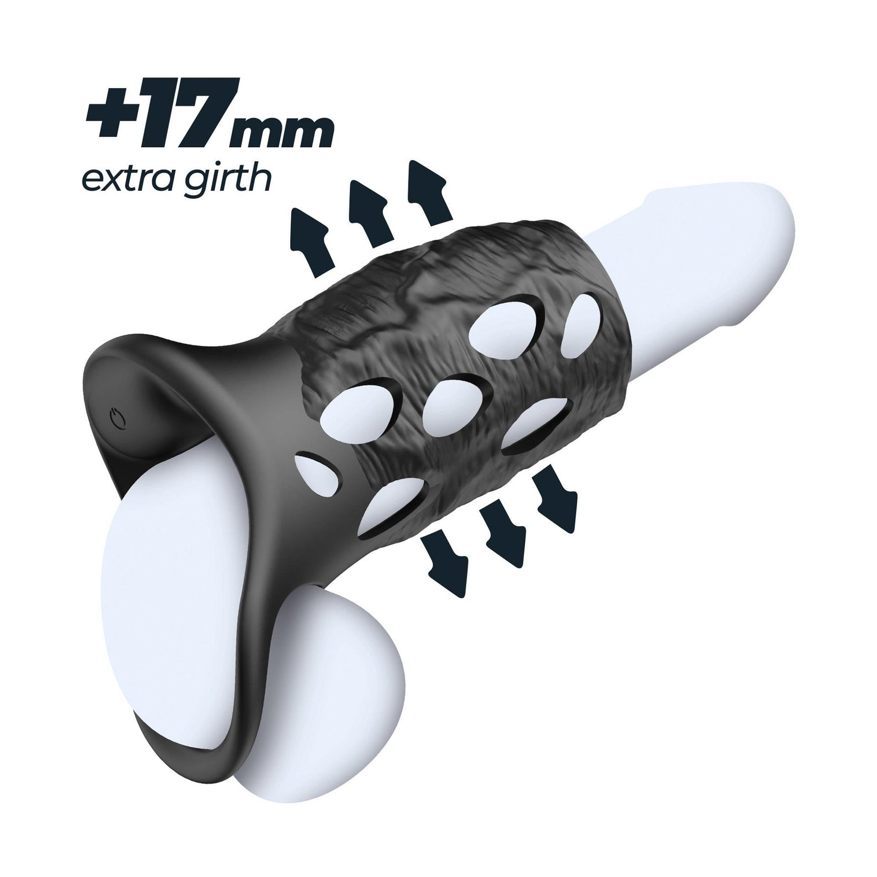 Manșon vibrant pentru penis Crushious Batiatus din silicon, 12 cm