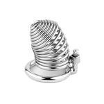 Cușcă pentru penis spiralată din oțel HeavyFun seria B 7,7 cm