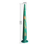 Dildo din silicon Power Monsters Verdant Titan Emerald 47 cm