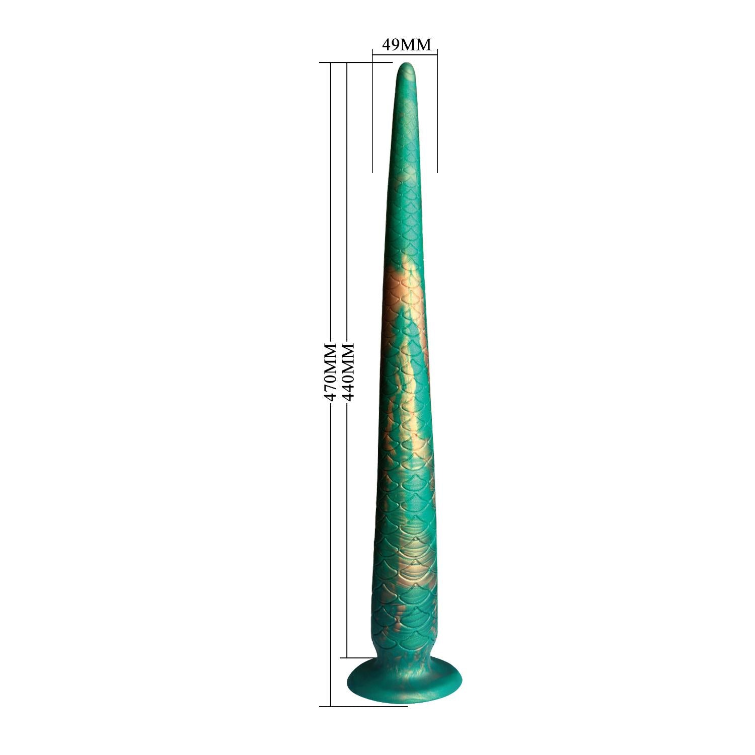 Dildo din silicon Power Monsters Verdant Titan Emerald 47 cm