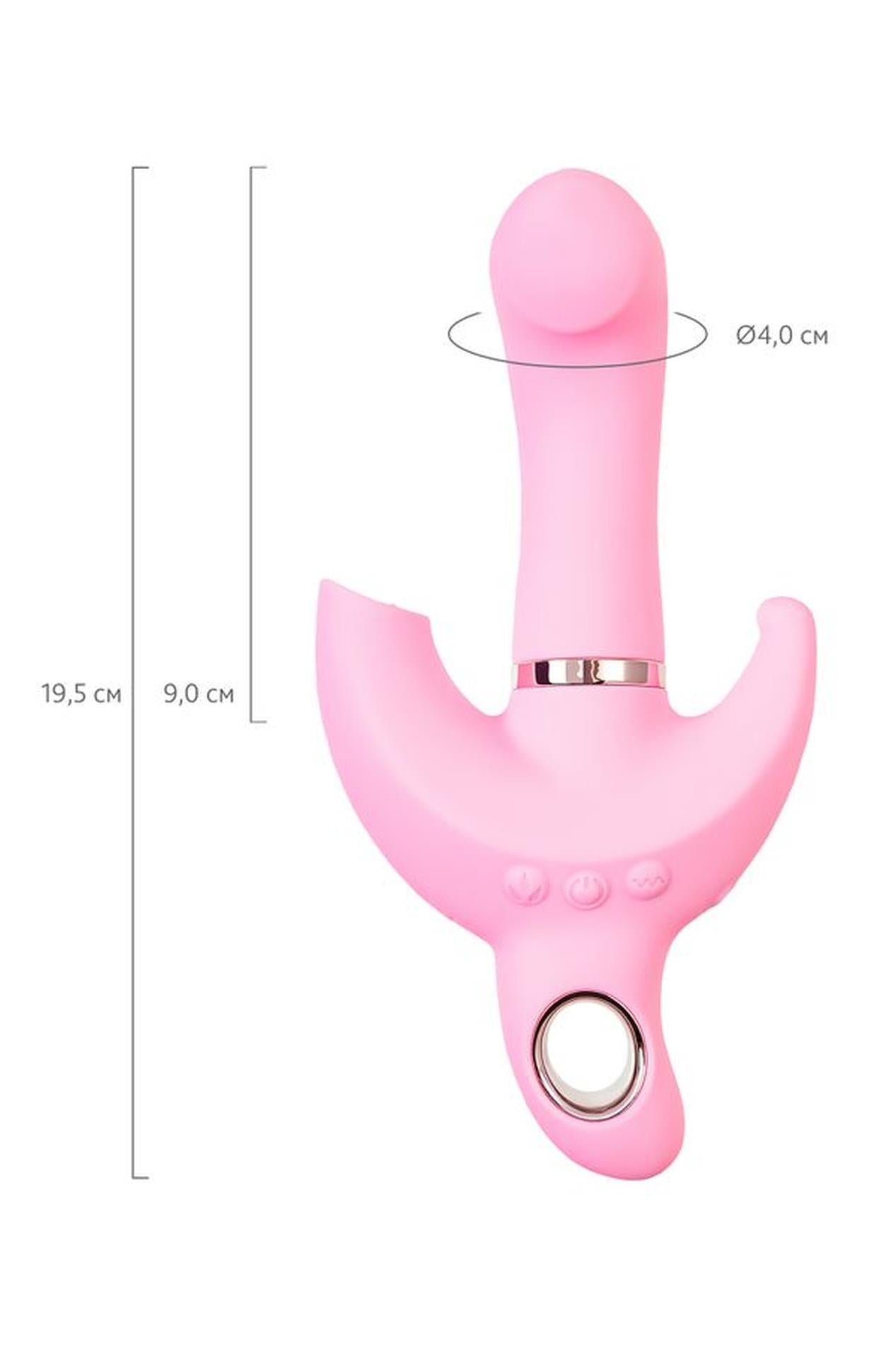 Vibrator rotativ JOS Twistme Iepuraș, silicon roz, USB, 19,5 cm