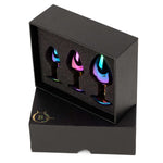 Set de dopuri anale din oțel inoxidabil multicolore HeavyFun seria B