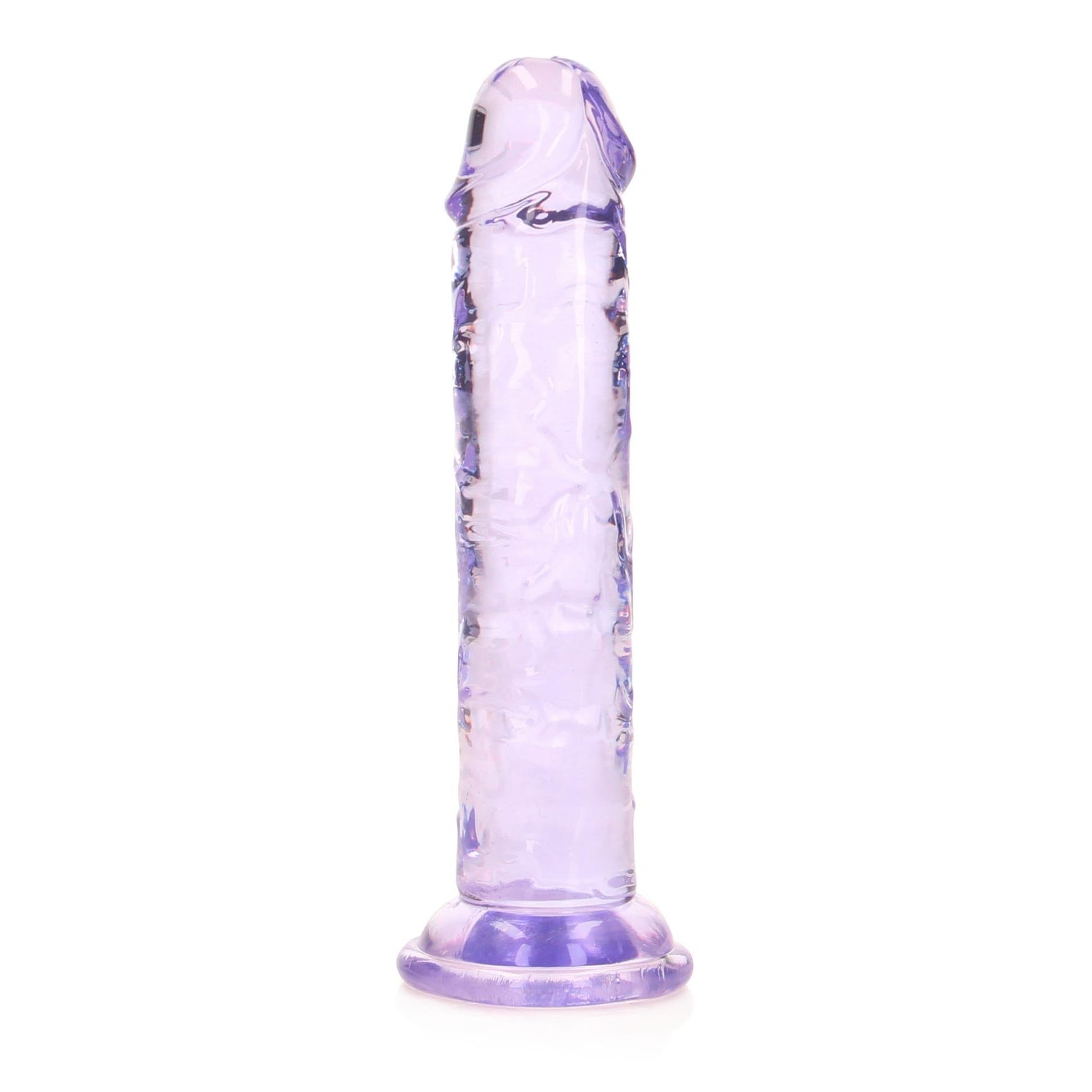 Dildo realist cu gel transparent RealRock de 14,5 cm și ventuză