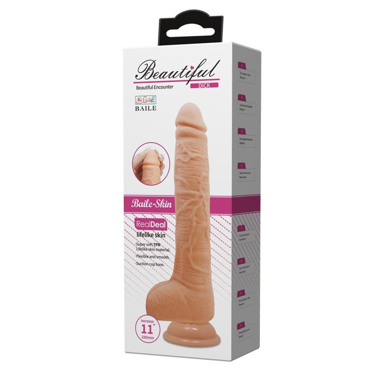 Dildo cyberskin nud Baile Beautiful DICK de 28 cm