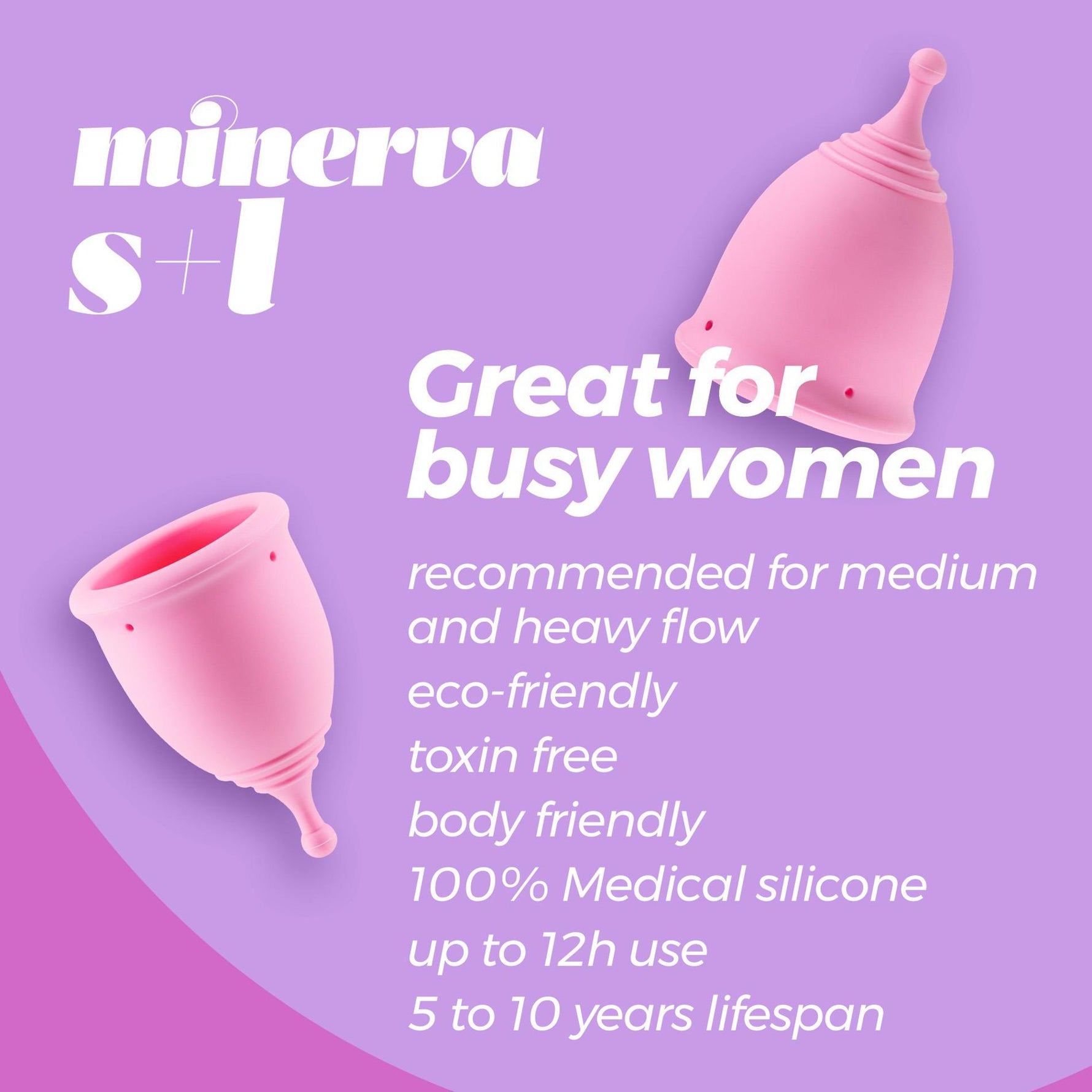 Cupă menstruală Minerva Crushious S/L cu geantă