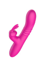 Vibrator USB roz, drăguț, rezistent la apă, din silicon, seria B, cu model iepuraș