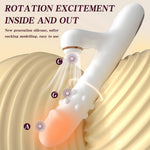 Vibrator din silicon Fox seria B, 3 rotații, 7 linguri, 24 cm