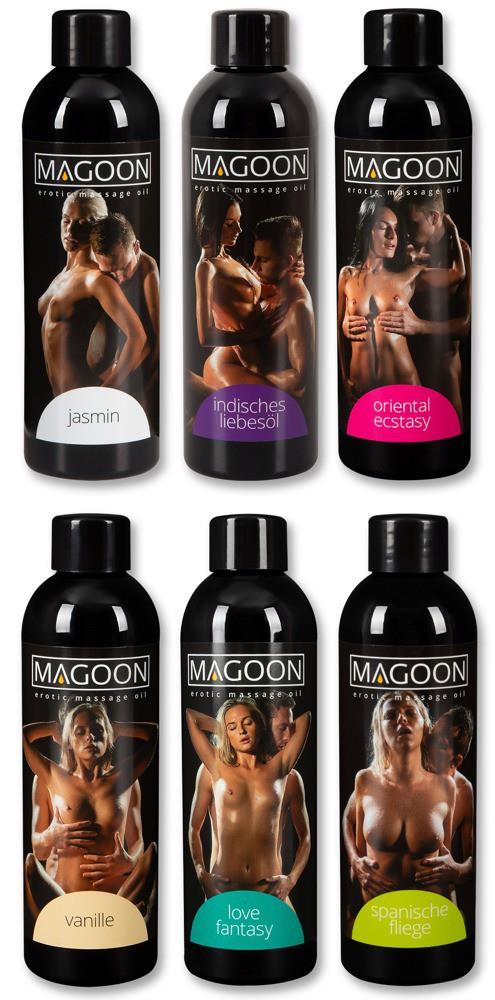 Set de 6 uleiuri de masaj Magoon 200 ml