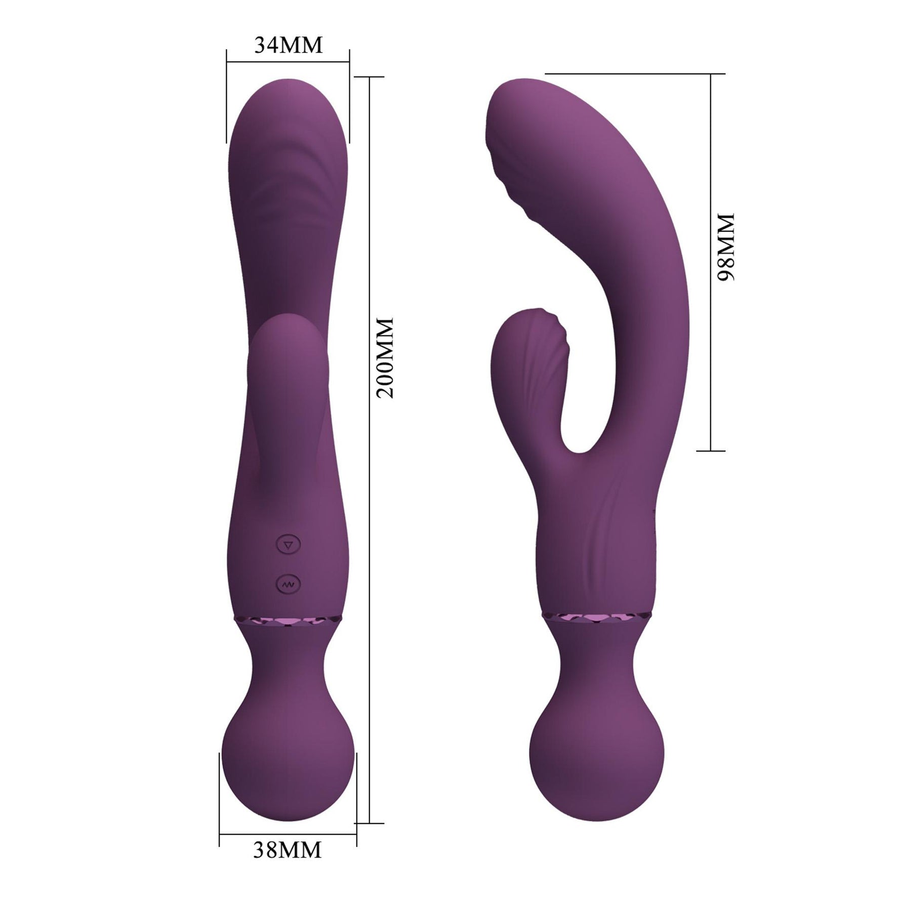 Vibrator USB Pretty Love din silicon, cu formă de iepuraș, 20 cm