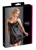 Cămașă de noapte Cottelli LINGERIE din satin negru, mărimea S