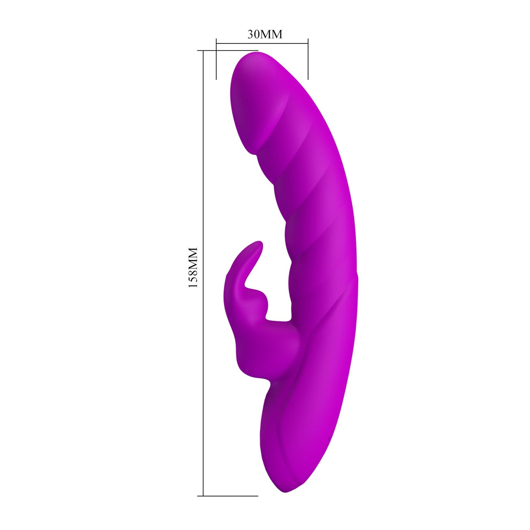 Vibrator Pretty Love Monica din silicon pentru iepure, cu 10 moduri