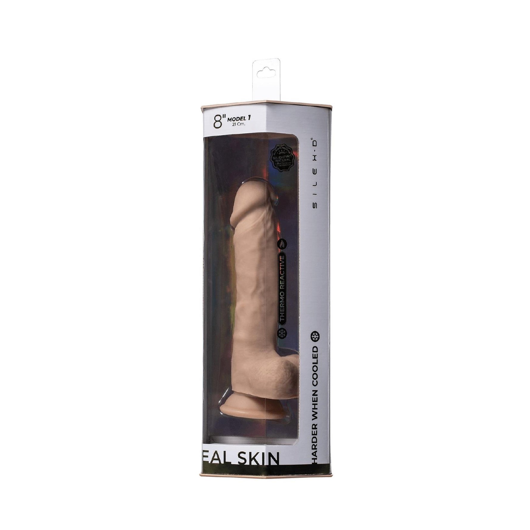 Dildo realist Silexd Real Skin Model 1 cu ouă 21 cm