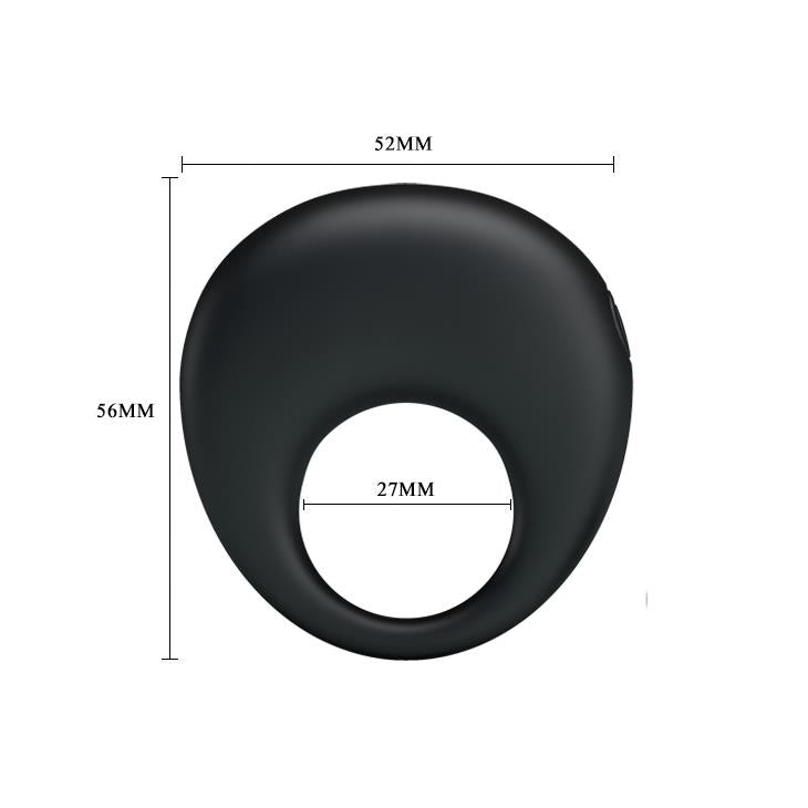 Inel vibrant din silicon Pretty Love TRAP 5,6 cm