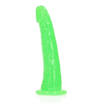 Dildo realist RealRock, fosforescent, cu ventuză, 15,5 cm