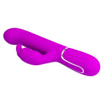 Vibrator Pretty Love iepuraș din silicon violet cu 7 funcții