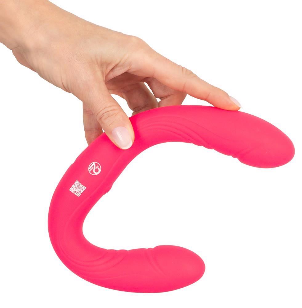 Vibrator dublu din silicon USB Couples Choice 31,2 cm