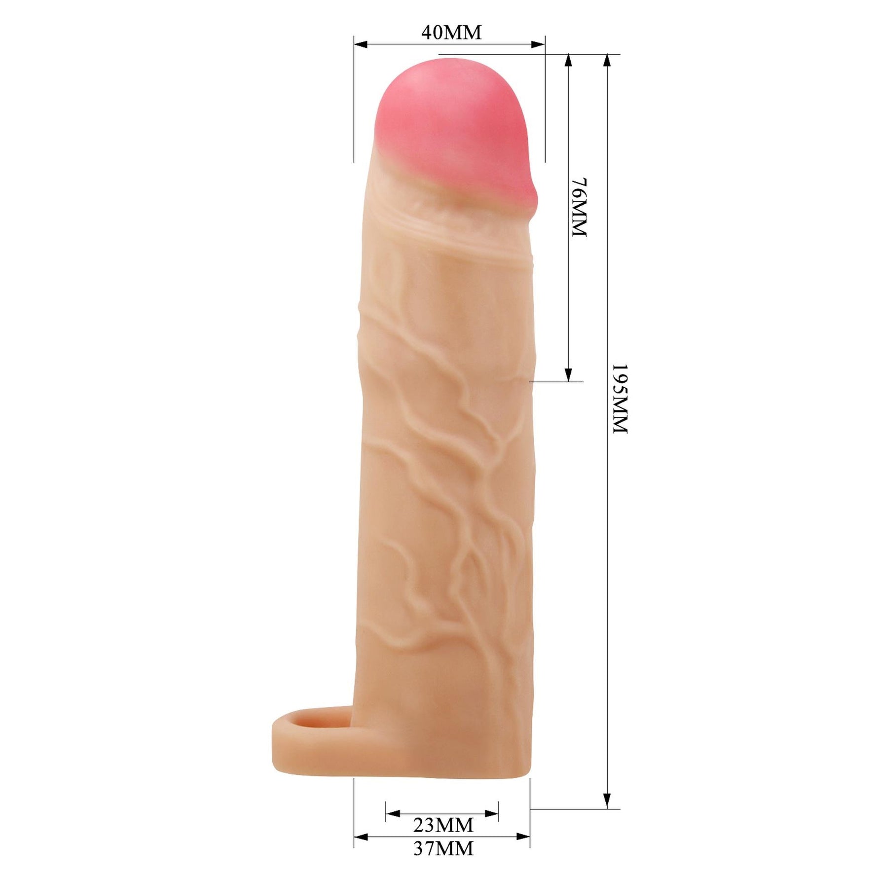 Pretty Love Gerd Flesh TPR Extensor de penis 76mm