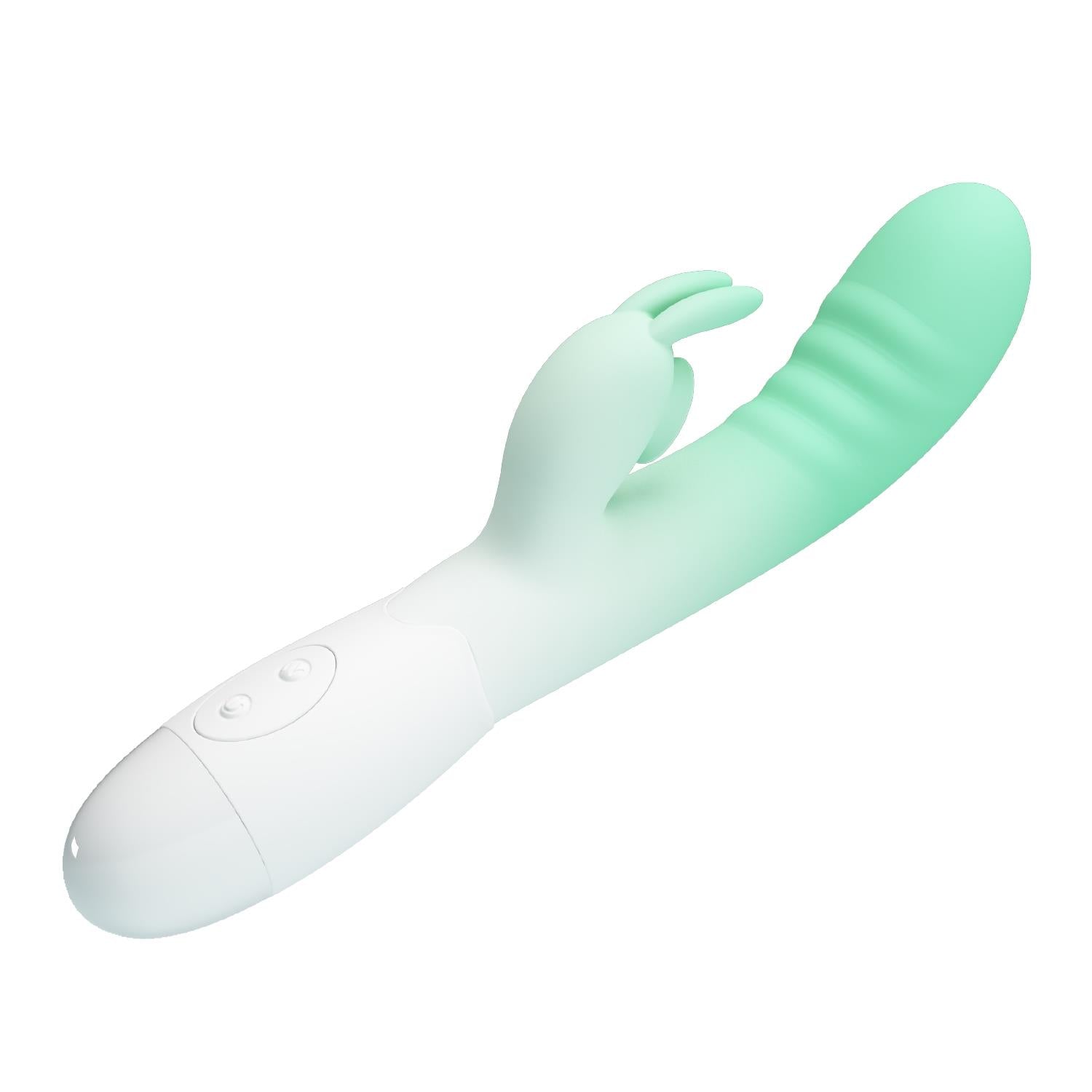 Vibrator USB Pretty Love Cerberus din silicon, cu formă de iepuraș, 30 de funcții