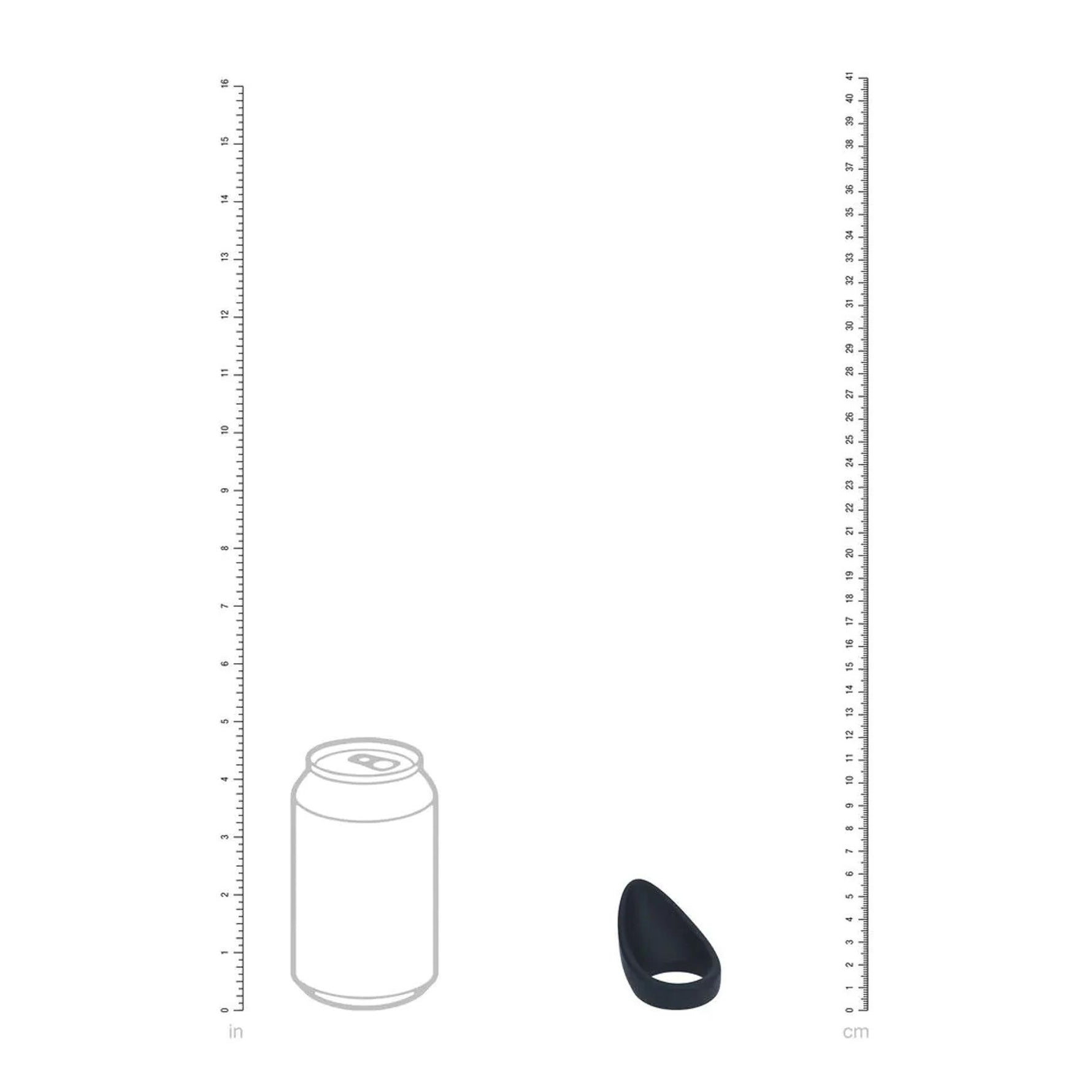 Inel de erecție Levelz din silicon tip lacrimă, negru, 9 cm
