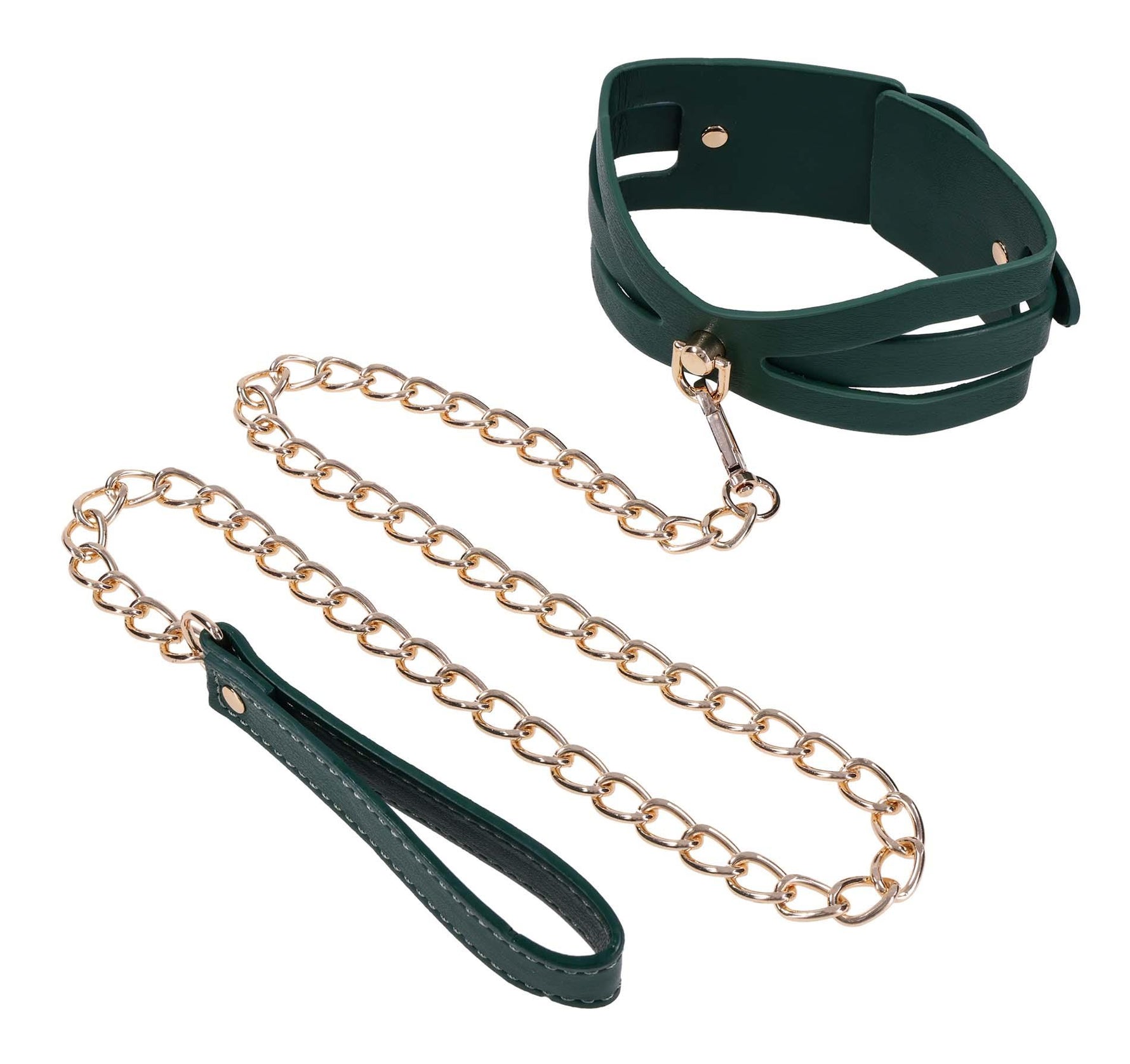 Zgarda Indica Emerald Cutout cu lesă Sportsheets