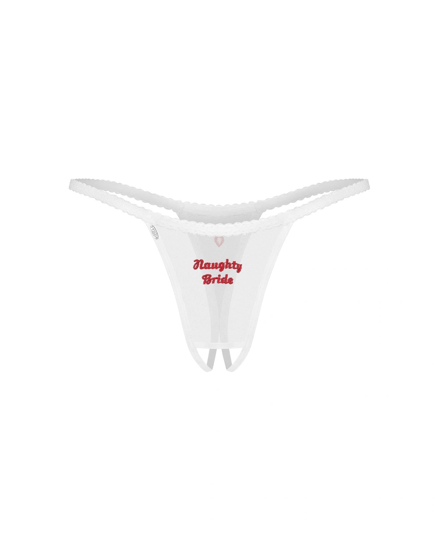 Set de lenjerie erotică Weddya Bride, format din 3 piese, model Obsessive L/XL