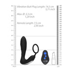 Au! Plug anal vibrant cu electrostimulare și inel, 14,5 cm