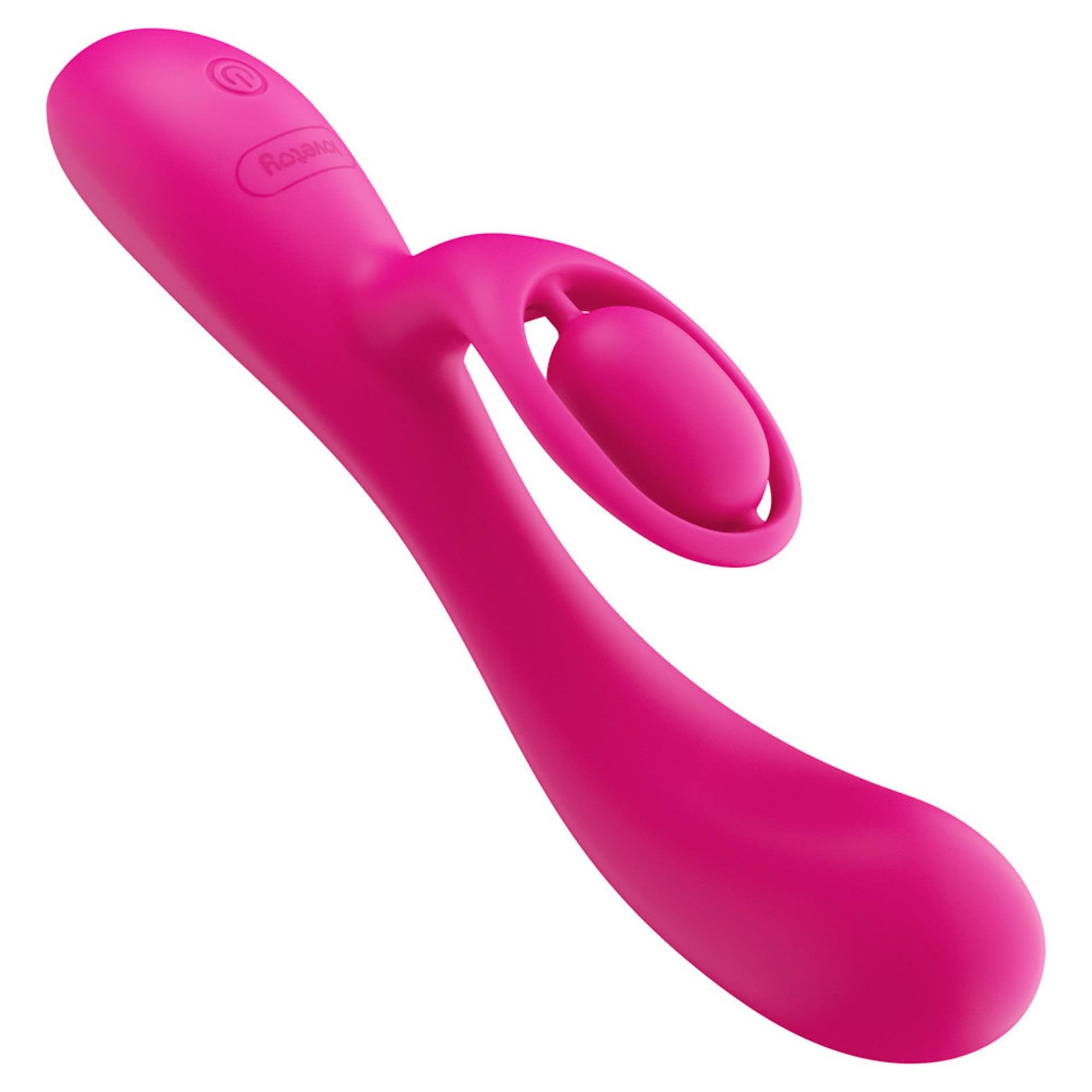 Vibrator USB Lovetoy LAllure Swirl din silicon, în formă de iepuraș, 20 cm