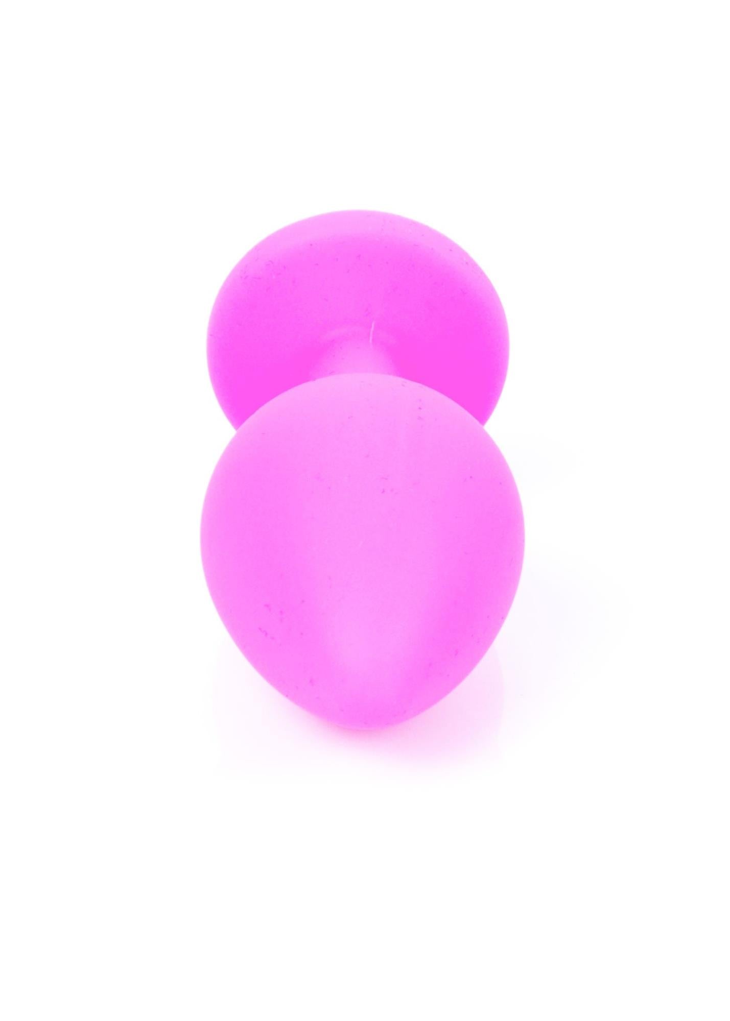 Plug anal din silicon roz cu diamant MyLove Toys 8 cm