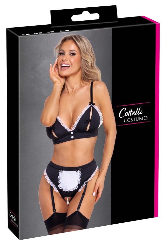 Set de servitoare fără bretele Cottelli Negru XL