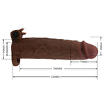 Pretty Love Xerxes Extensor vibrant pentru penis 22 cm Maro închis