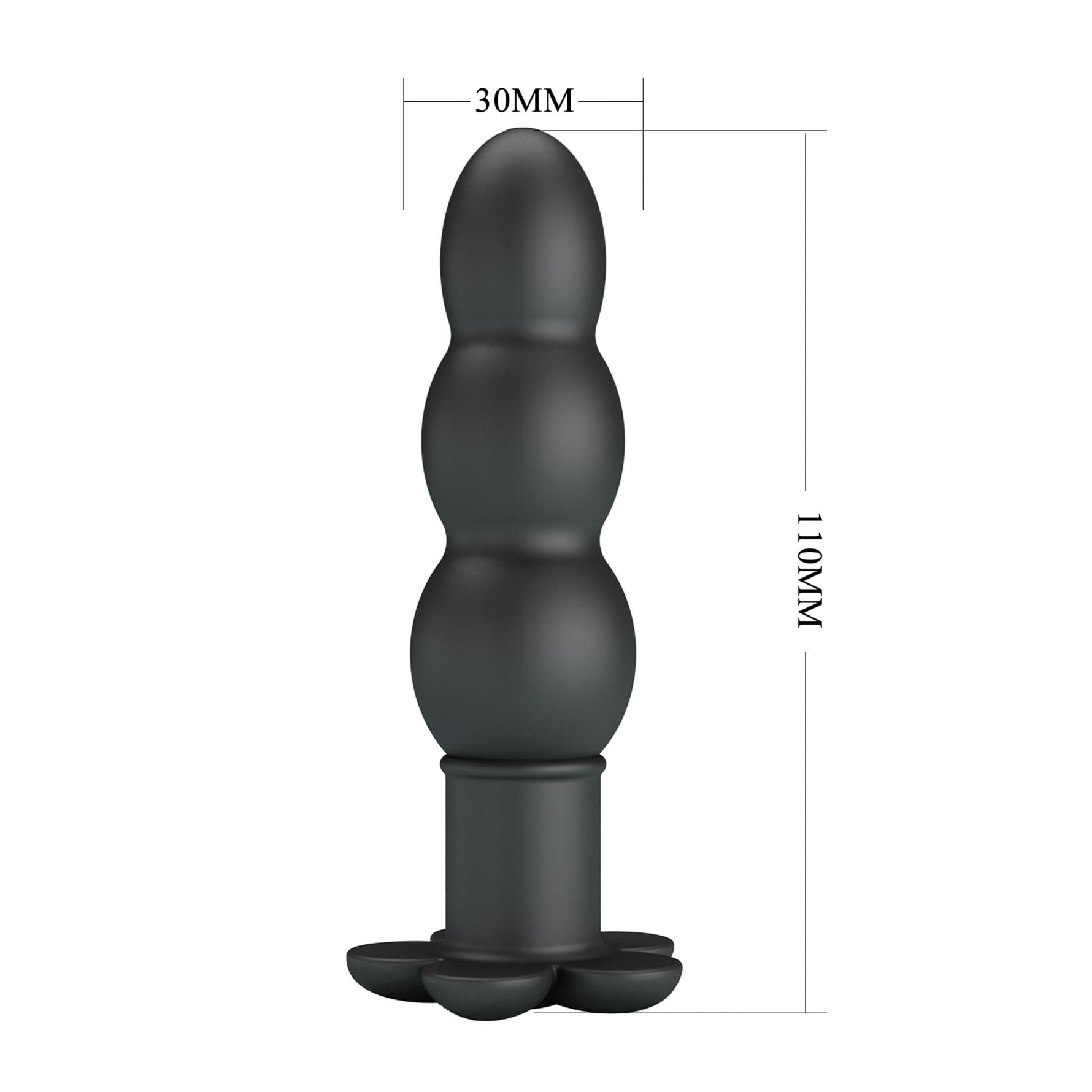 Plug anal vibrant din silicon negru Pretty Love Jadier
