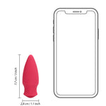 Vibrator Loveline din silicon cu con roșu, 7,7 cm