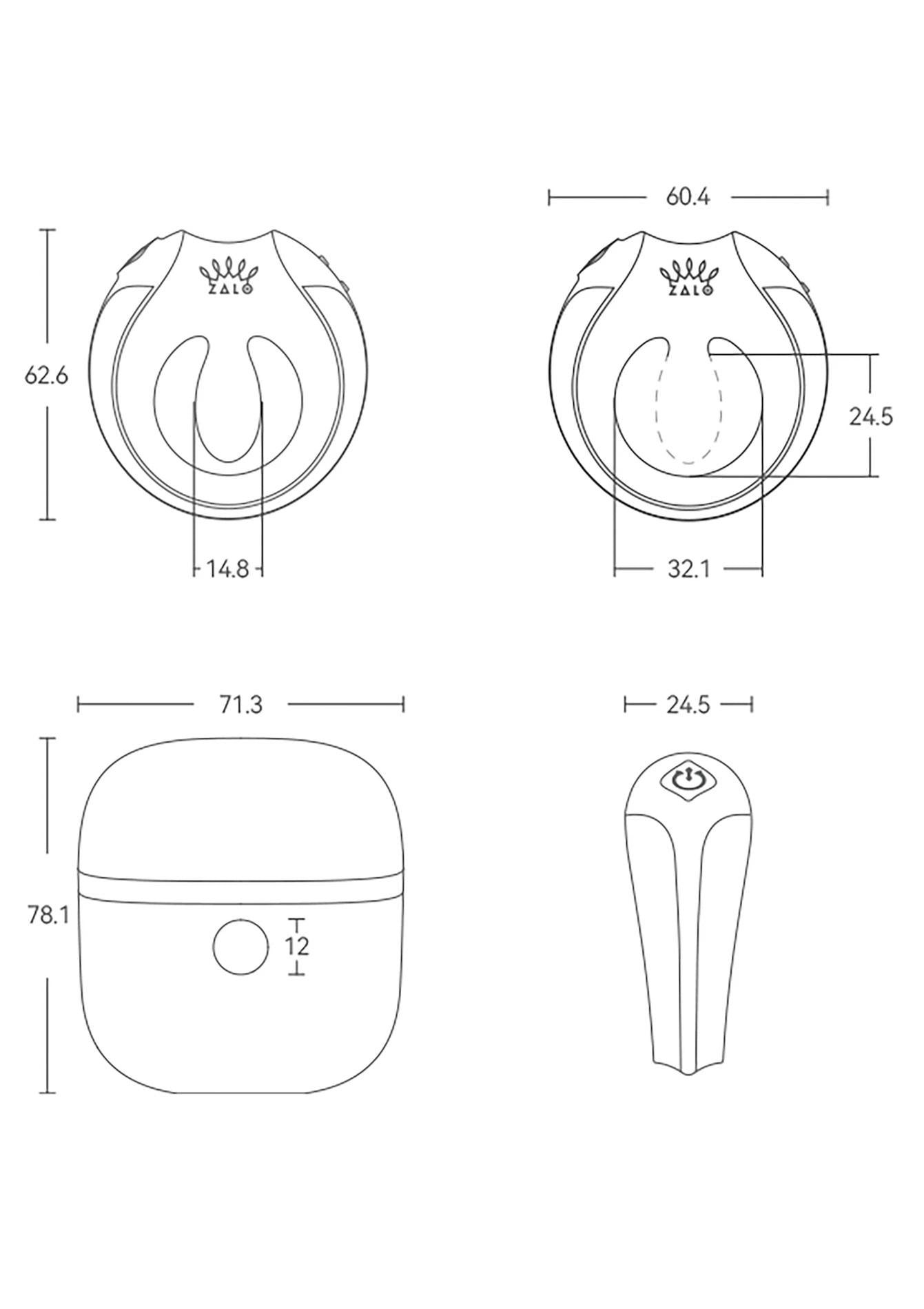 Inel vibrant Bluetooth ZALO Apis Negru
