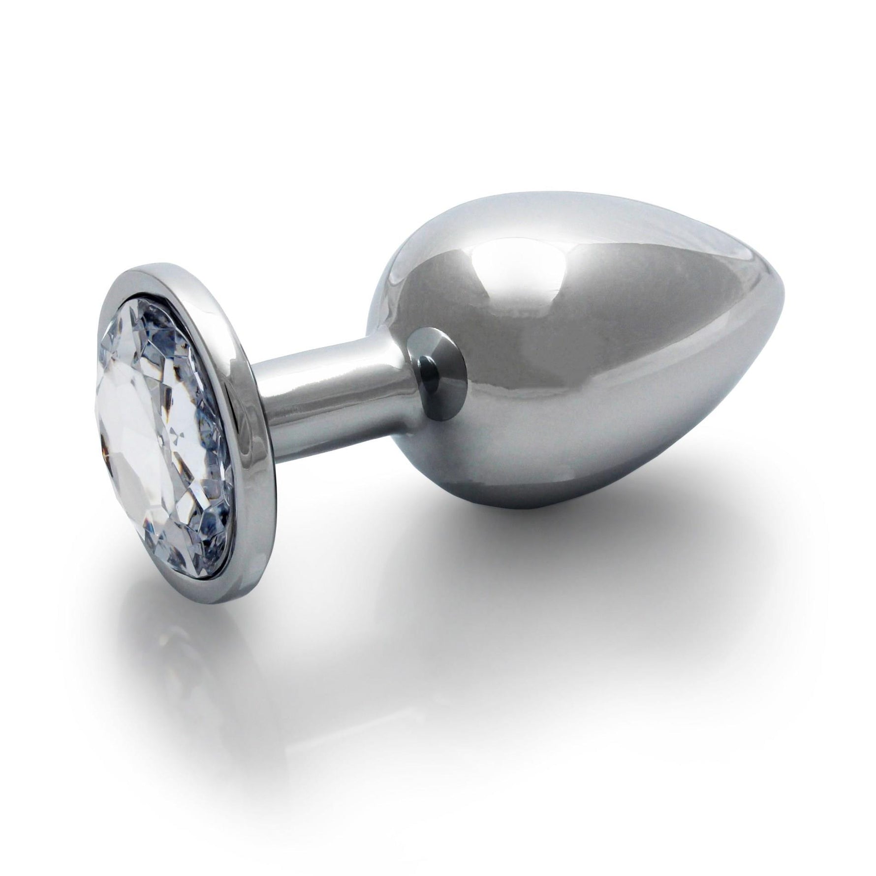 Dop anal mare din aluminiu cu bijuterie Au! 8 cm