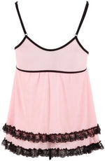 Babydoll cu dantelă Cottelli Lingerie roz M